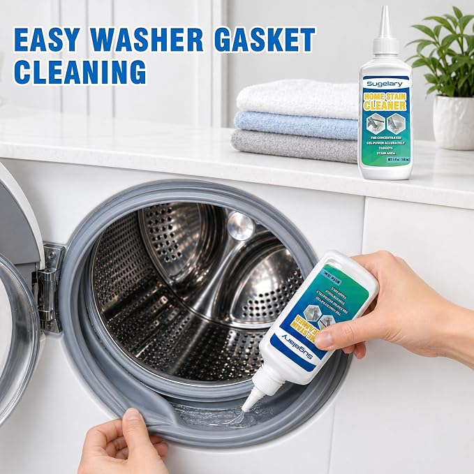 Sugelary Mold Stain Cleaner, 5 fl oz Mold Stain Cleaner Gel for Washing Machine, Home Stain Cleaning Gel for Fridge, Tile, Grout, Sink and Bathroom Use