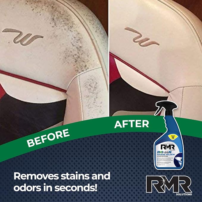 RMR-86M Marine Stain Remover, Professional-Strength Mold & Mildew Stain Eliminating Cleaning Spray For Boats & Marine Surfaces, 1 Gallon