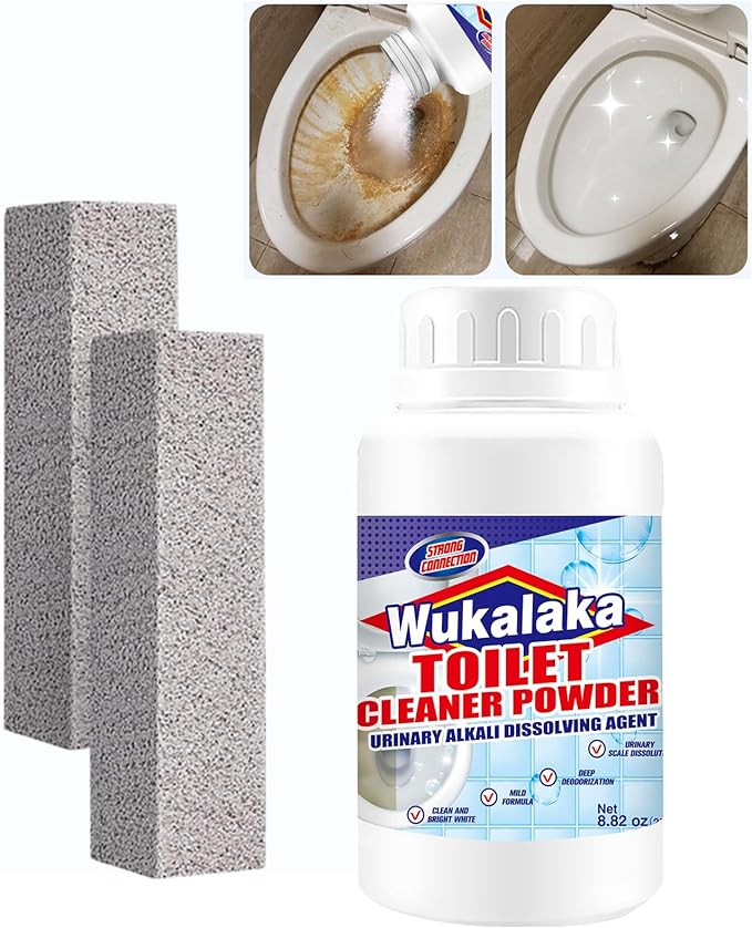 Pumice Stone for Toilet Cleaning Bowl Stick, Toilet Bowl Cleaners Brush, Powerfully Cleans Hard Water Rings, Calcium Buildup and Stains, Suitable for Cleaning Toilets, Bathroom | Pumice Stone for Toilet Cleaning Bowl Stick, Toilet Bowl Cleaner Suitable...