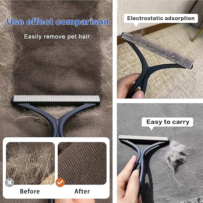 Pet Hair Remover Carpet Rake, Dog & Cat Hair Remover, Carpet Scraper | Pet Hair Removal Tool, Fabric Shaver, Lint Remover, Carpet Brush, Rugs, Couch, Furniture, Car, Pet Towers