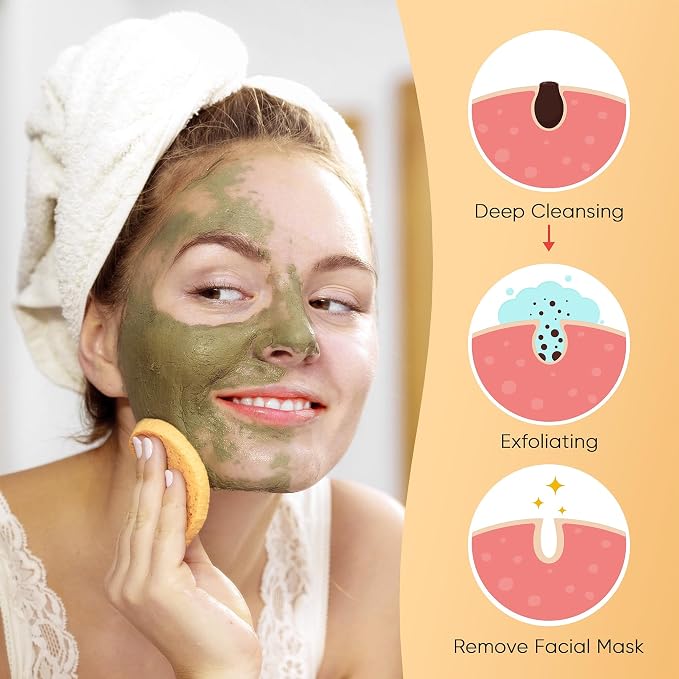 GAINWELL 100PCS Compressed Facial Sponges, Cleansing, for Personal Spa Esthetician Use
