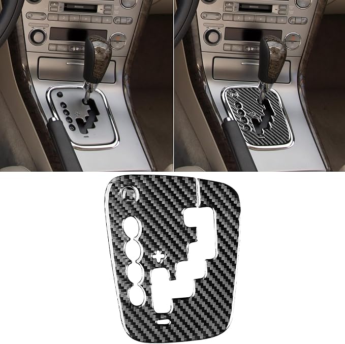 JKYUKU Real Carbon Fiber for Subaru Accessories Center Console Gear Shift | for Legacy/Outback 2005-2009, Black Center Console Gear Shift Decal Cover Trim , Sl8215 Sticker, Anti-Scratch