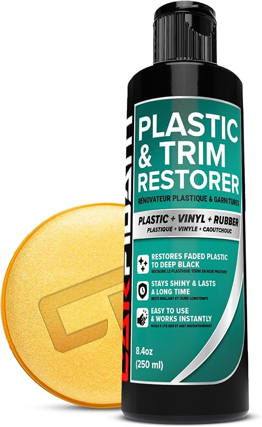 Carfidant Ultimate Trim & Plastic Restorer for Cars - Black Plastic Restorer - Restores Faded and Dull Plastic, Rubber, Vinyl - 8.4 fl oz