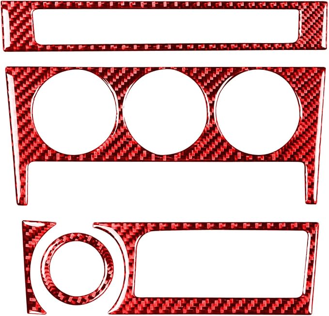 Interior Car Trim Stickers Central Console Panel Decorative Decals Compatible with Subaru BRZ 2016 2017 2018 2019 2020 Red Real Carbon Fiber Accessories Type-A