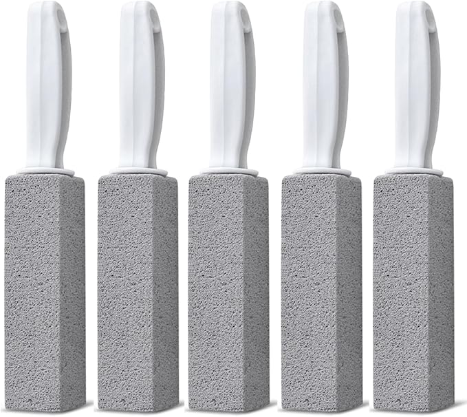 Emycool Pumice Stone Toilet Bowl Cleaner, 5 Pack Toilet Pumice Stone with Handle for Toilet Cleaning, Bathtubs, Sinks, Swimming Pools, Grills