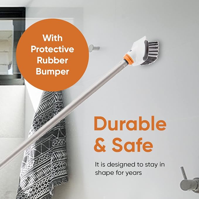 Superio Deck Scrub Brush Head, Heavy Duty Stiff Bristles Grout Scrubber with Scraper - Cleans Hot Tub, Swimming Pool, Granite Tiles, Bathroom, Patio, Kitchen, Wall and Deck (Refill Brush Head)