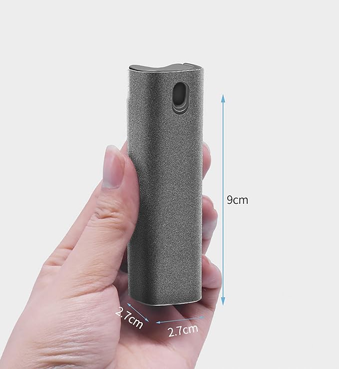 YYTT Touchscreen Screen Cleaner Spray for Phones & Car Touchscreens, (Gray) | Protective Case, Two-in-One Spray & Microfiber Cloth, Streak-Free Finish, Ideal for Phone, Laptop, MacBook & Car Touchscreens