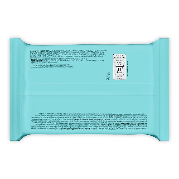 Amazon Basics Flushable Wipes, Coconut Scent, Hypoallergenic, Dermatologically Tested, 2 Packs of 48 (96 Count)