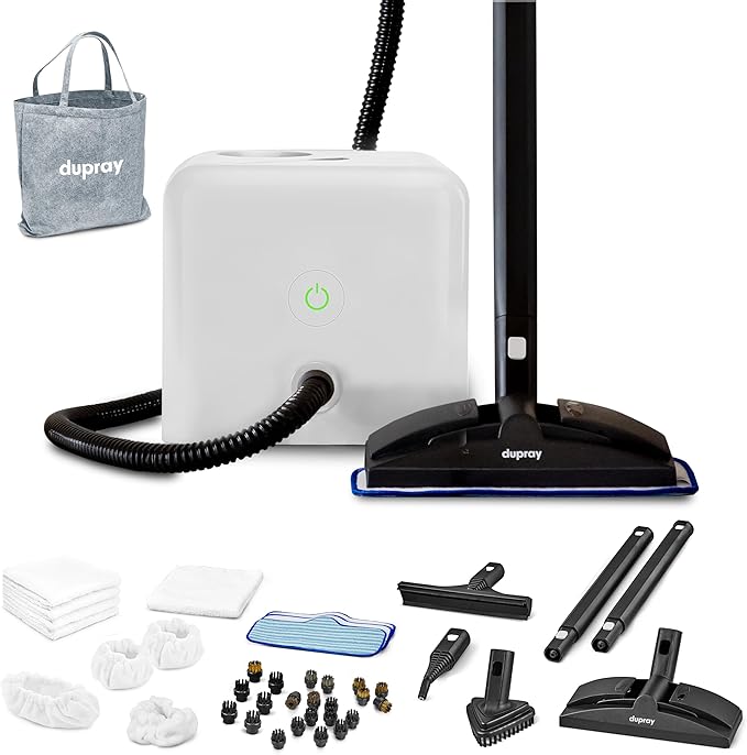 Dupray Neat Steam Cleaner for Home - Ultimate Pack | Powerful Multipurpose Steamer | Chemical-free cleaning for floor, car, wall, grout & kitchen | Steam mop | 40 Accessories