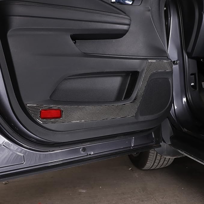 Door Anti-Kick Pad Stickers for Honda Pilot 2016-2022/ Ridgeline 2017-2023/ Passport 2019-2023, Inner Car Door Anti-Collision Mat, Interior Door Trim Panel (Front Door Anti-Kick Panel Sticker)