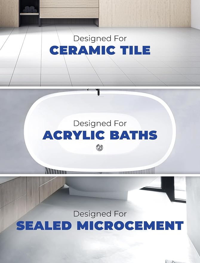 Clear Bloom Anti-Slip Shower Stickers for Tub & Shower Floor — Original White Hex Non-Slip Bathtub Stickers, 24 Pack 3.25”, Micro-Pyramid Grip, Scraper Included, Easy Apply