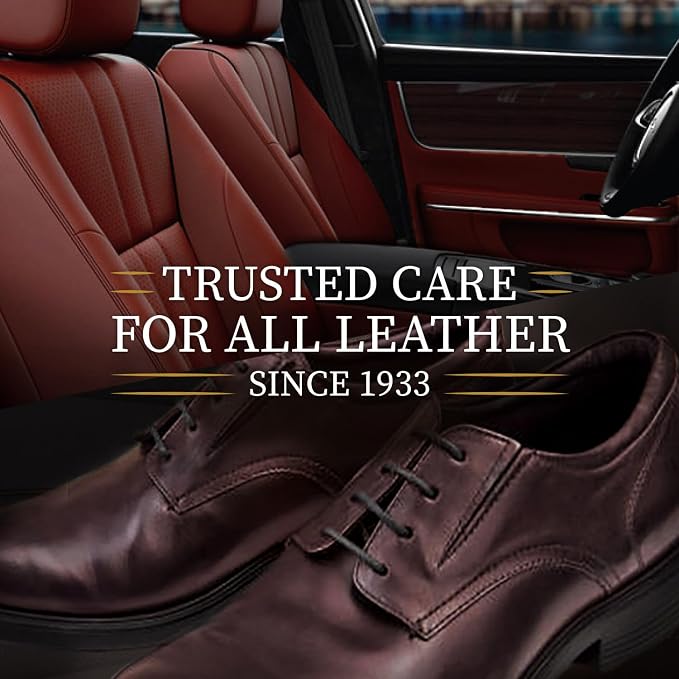 Leather Cleaner & Conditioner Kit by Lexol for Furniture, Car Interior, Shoes, Handbags, Includes 2 Application Sponges, Two-Step System, 16 Oz Each