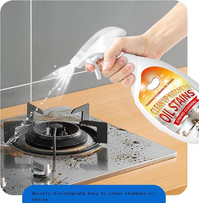 New Upgrade Kitchen Cleaner, Clean Up Kitchen Oil Stains Spray, Heavy Duty Kitchen Degreaser & Cleaner for Multi-Surface Cookware & Countertop, Clean Up Kitchens Oil Stains(240ml/8.45oz)