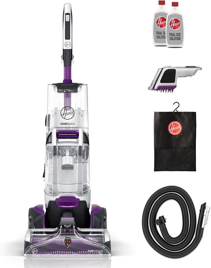 Hoover SmartWash Pet Automatic Carpet Cleaner Machine with Spot Chaser Wand | Deep Cleaning Carpet Shampooer Machine, Pair with a Hoover Carpet Cleaner Solution for a Bright, Refreshed Home