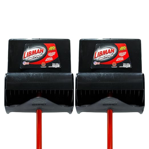 Libman Commercial Deluxe Lobby Broom & Dust Pan (Open Lid) | Case of 2