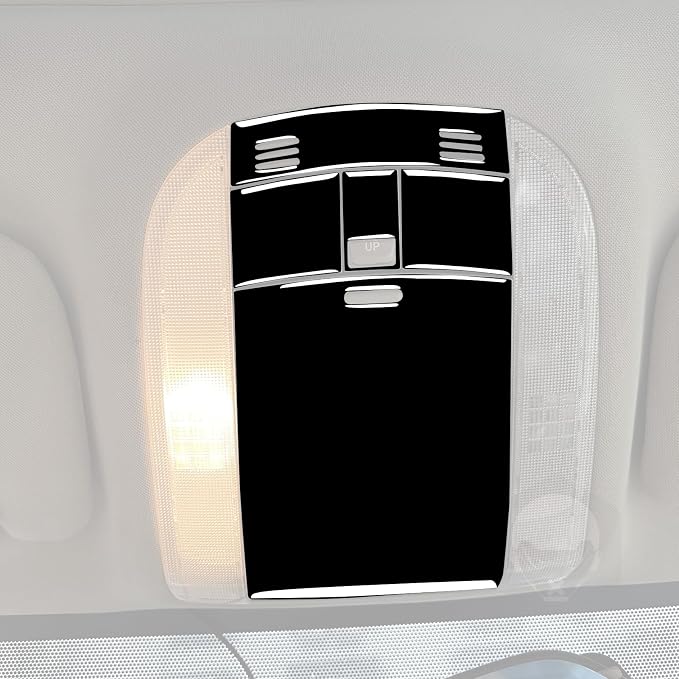 Glossy Bright Piano Black Car Front Reading Light Panel Slide Open/TILT UP Control Switch Sticker Interior Trim Compatible with Toyota Corolla 2009 2010 2011 2012 2013 Auto Trim Accessories