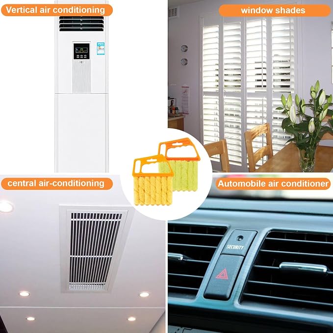 2 Pcs Blind Cleaner - Washable Window Blind Cleaner Duster Tool | Blind Duster for Wood Dlinds Mini Duster Brush Blind Dust Cleaner Venetian Shades Brush Window Air Conditioner Duster Dirt