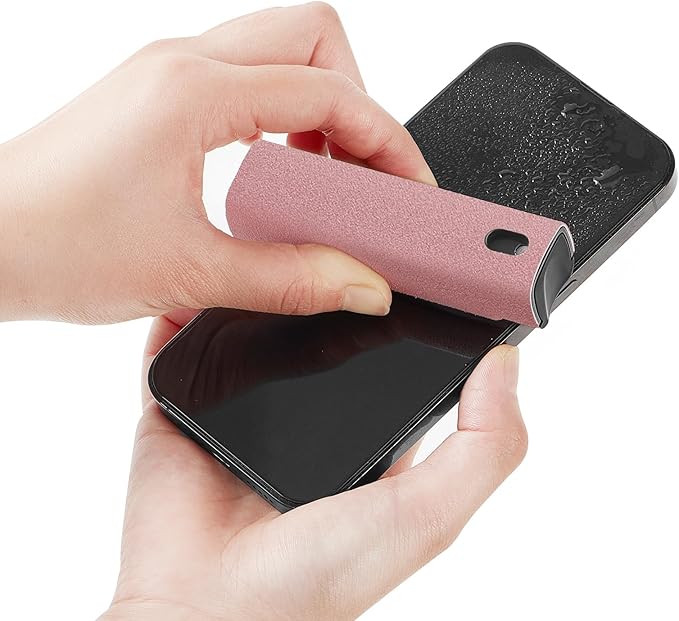 YTT Touchscreen Screen Cleaner Spray, for Phones iPad Car (Pink) | Portable Screen Care, Two-in-One Spray & Cloth, Car Touchscreens, Phones & Laptops