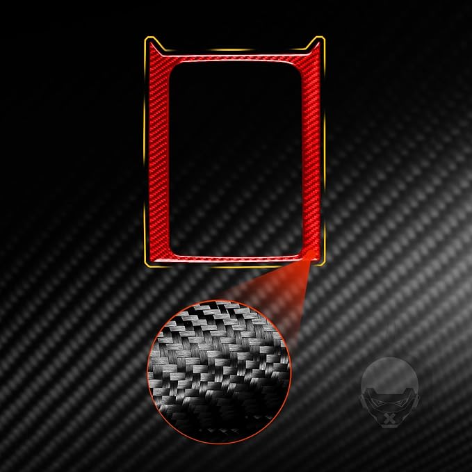 Red Real Carbon Fiber Trim for KIA Forte K3 Accessories | for 2019 2020 2021 2022 2023 2024 Cup Holder Frame Sticker Interior Thick Overlay Decal
