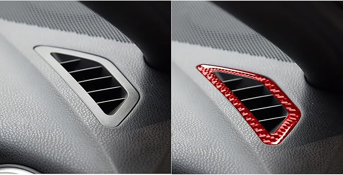 Red Real Soft Carbon Fiber Trim Stickers Dashboard Side Vent Panel Frame Decals Car Accessories Compatible with Subaru BRZ/Scion FR-S/Toyota 86 2016 2017 2018 2019 2020