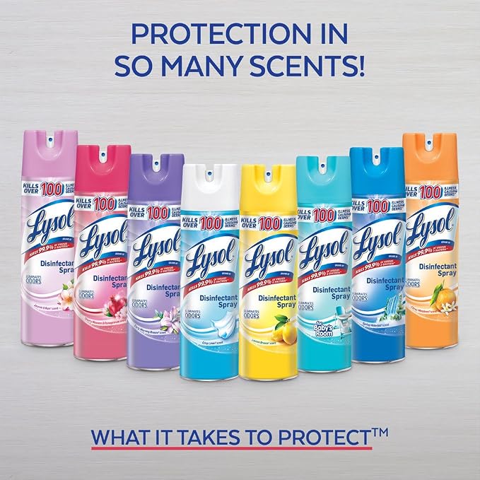 Lysol Disinfectant Aerosol Spray, Spring Waterfall Scent, 19 Ounces (Case of 12)