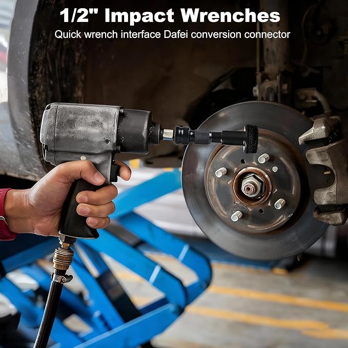Wheel Hub Resurfacing Kit Wheel Stud and Hub Cleaner for Quick Rust Removal on Lug Studs and Brake Rotors,Includes 7 Cleaning Pads and,Fits 1/2” Wrenches or Electric Drills,Maintenance Tool for Cars