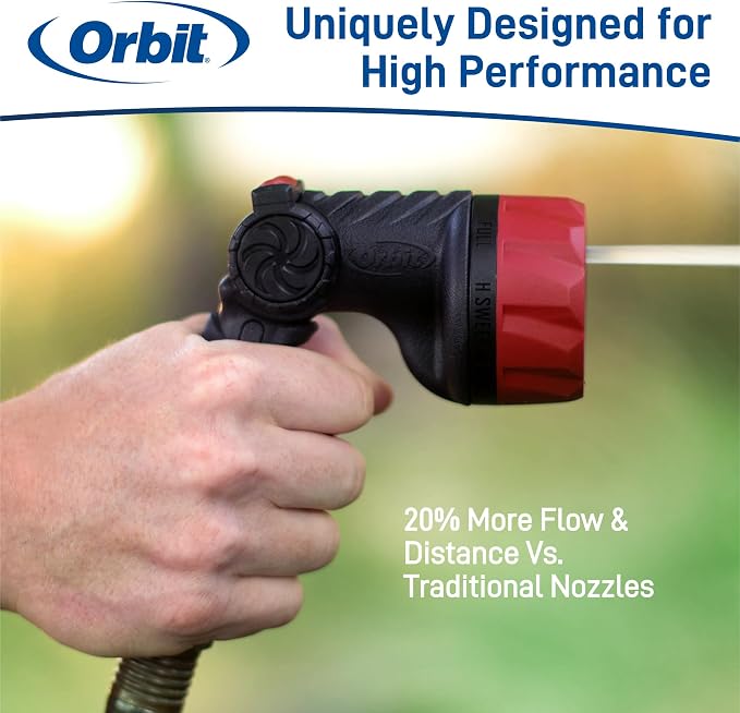 Orbit Pro Series Thumb Control Hose Nozzle - 26812, 8-Pattern (Pack of 10)