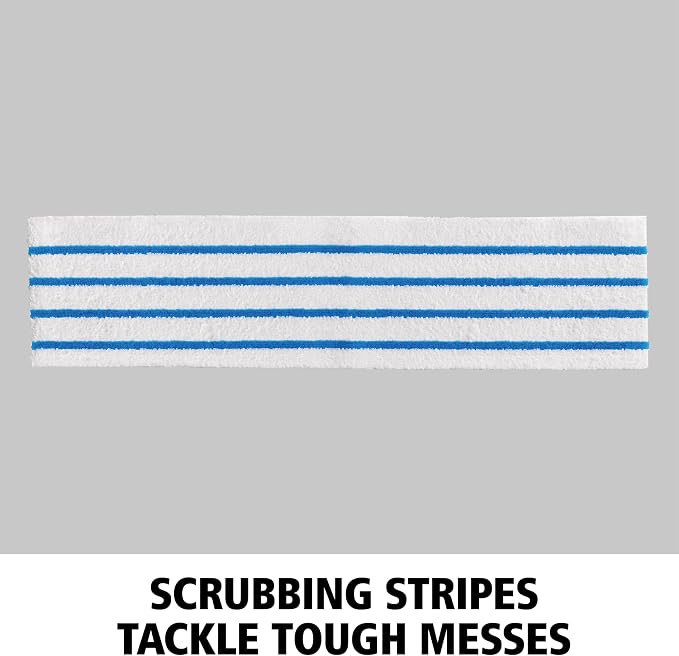Rubbermaid HYGEN Disposable Microfiber Pad 18 Quick Connect Mop System 50 Count (Pack of 3) with Scrubbing Stripes for Multi-Surface Dry & Wet Cleaning