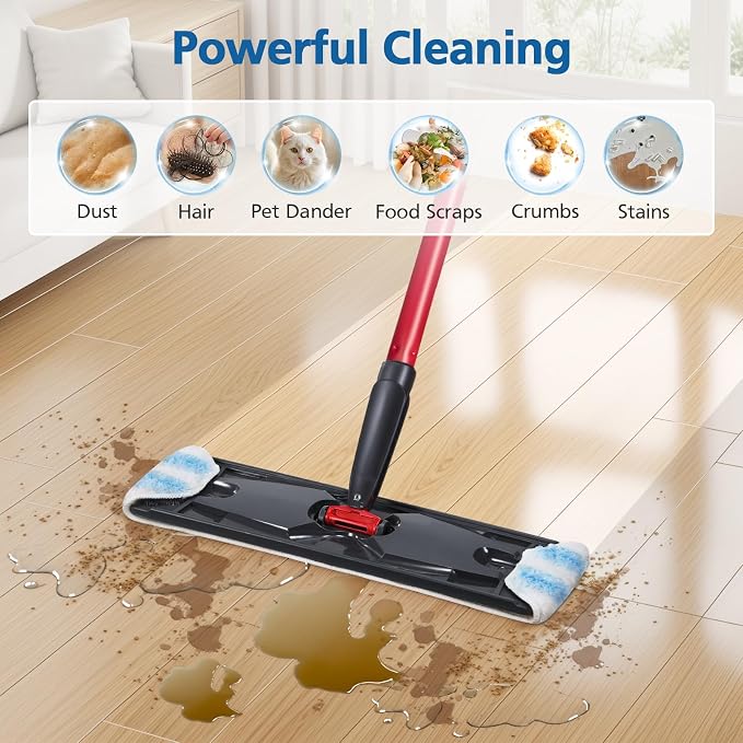 6 Pack H2prO Mop Pads Compatible with O Ceda H2PrO Flat Mop System | 100% Microfiber Mop Head Replacements, Washable and Reusable for H2prO Mop Refills, White
