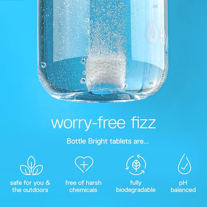 Bottle Bright Cleaning Tablets 12, 36, 78 Count – Water Bottle Cleaner for Stainless Steel, Tumblers, Thermos | Removes Coffee Tea Stains, Eliminates Odors, Easy and Safe Cleaning