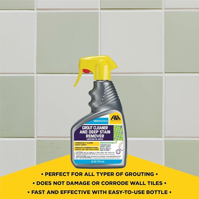 FILA Filagrout Net 24 OZ, Grout Cleaner for Tile Floors, Ceramic Tile and Porcelain Tile, Non-acid and Biodegradable