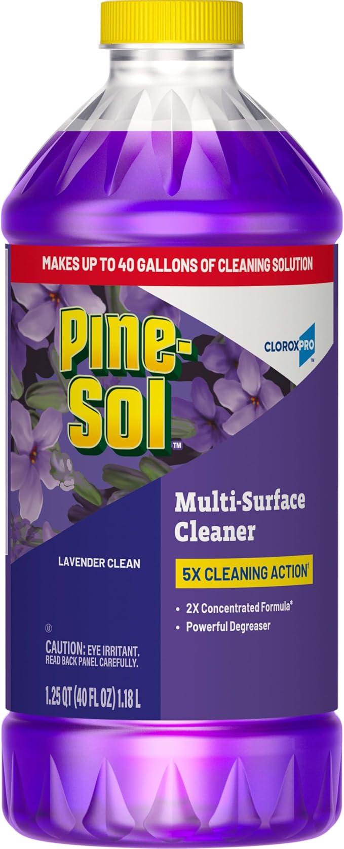 CloroxPro Pine-Sol Multi-Surface Cleaner, All Purpose Cleaner, Lavender Clean, 40 Fluid Ounces (Package May Vary)