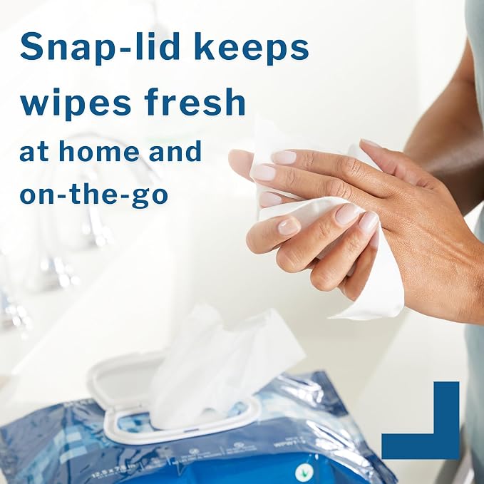 McKesson Washcloth Wipes, Scented, Adult Wet Wipes, 6 Pack, 288 Washcloths | Washcloths Disposable Wash Cloths for Body, Disposable Wet Wipes for Adults, Alcohol-Free, No-Rinse Formula