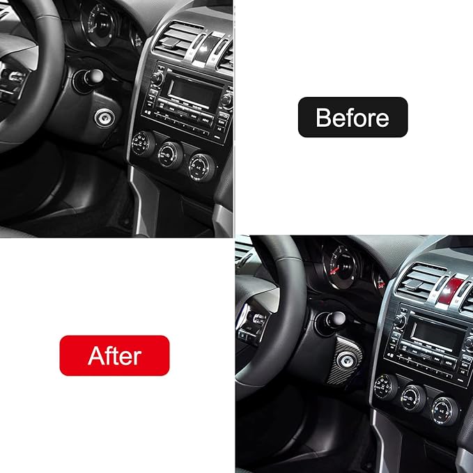 HIGH FLYING for Subaru WRX, WRX STI 2015-2021 Car Accessories Interior Center Console Key Entry Hole Sticker Decal Real Carbon Fiber 1pc