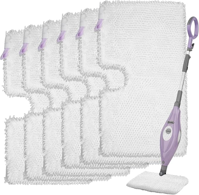S3601 6 Pack Microfiber Steam Pocket Mop Pads Compatible for Shark Rectangle Mop Head S3500 Series S3501 S3601 S3550 S3901 S3801 SE450 S3801CO S3601D SE450