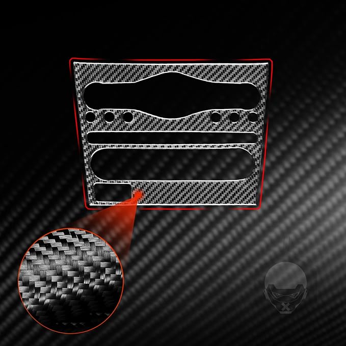 Real Carbon Fiber Trim for Infiniti Accessories | for G35 G37 X S 2007-2010 Sedan Coupe Convertible Dash CD AC Control Panel Interior Thick Overlay Decal
