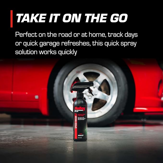 Holley Speed Wash - Waterless Wash & Wax Spray - High-Performance Car Care, Exterior Cleaning Solution with Carnauba Wax - Works on All Surfaces, for All Car Types - 16 oz.