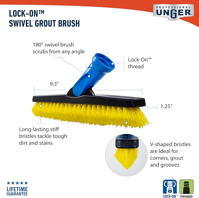 Unger Swivel Grout Brush 5.5" (Pack of 12)