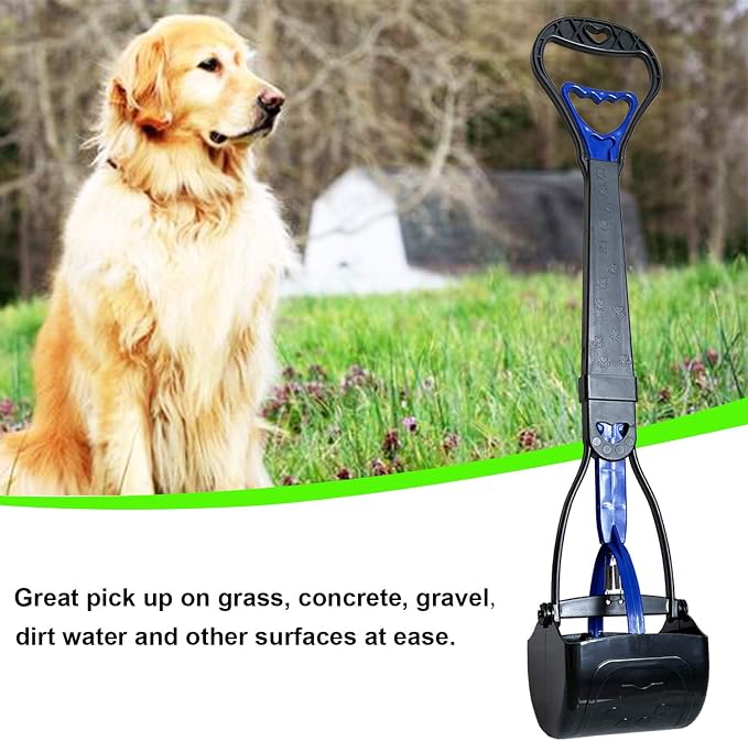 ienjoyed Non-Breakable Pooper Scooper for Large Medium & Small Dogs Heavy Duty, 28“Long Handled Dog Poop Scooper for Grass,Durable Dog Poop Pick Up Tool, Poop Grabber