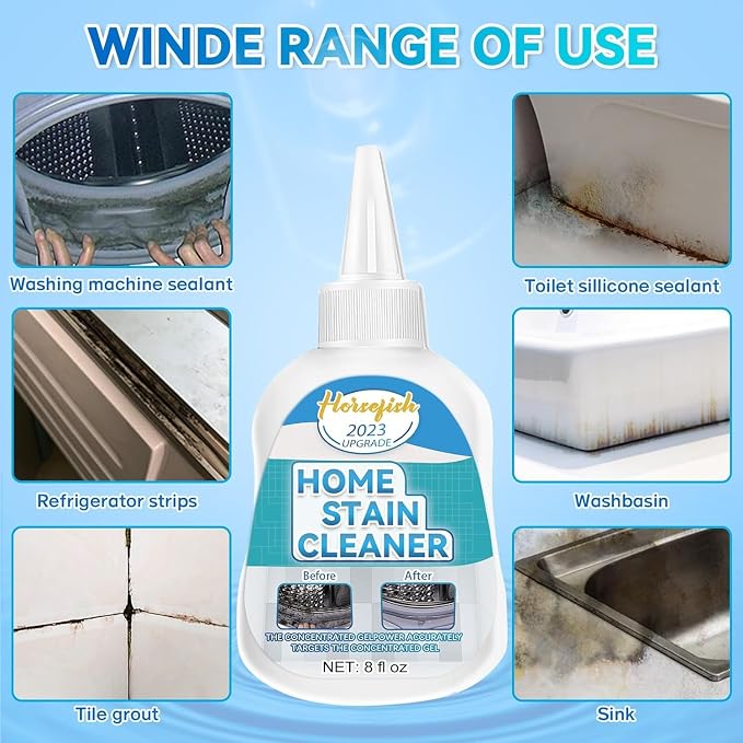 Home Remover Gel, 8 Fl Oz Household Washing Machine Cleaner for Washing Machine, Refrigerator Strips, for Tiles Grout Sealant Bathroom Cleaning Home Kitchen Sinks Cleaning Grout Cleaner
