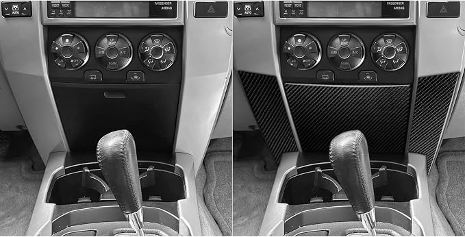 Storage Set Stickers Fit for Toyota 4Runner(N210) 2003-2009 | for 4 Runner SR5/Sport Edition/Limited | Real Carbon Fiber | Center Console Storage Cover Trim Set | Thick Overlay
