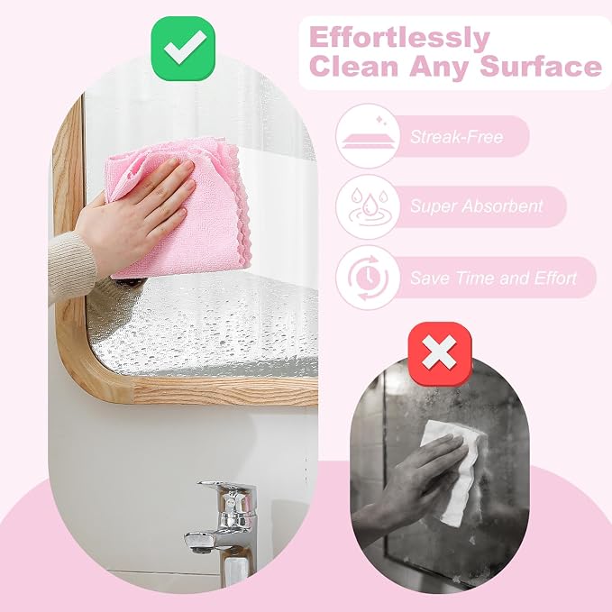 Jessy Home 2 Roll Reusable Paper Towels,100 Sheets Tear Away Microfiber Cleaning Cloth, Lint Free Cleaning Rags for Kitchen, Dishcloth,Household Cleaning Supplies
