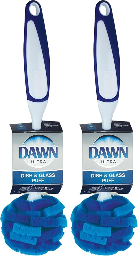 Dawn Ultra Puff Glassware and Dish Cleaning Brush (Pack of 2)
