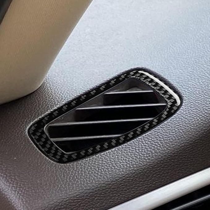 Fit for Cadillac Escalade ESV 2007-2014 / EXT Hybrid 2009-2013 | Real Carbon Fiber | Accessories | Dash Side Defogger Air Vent Frame Trim | Stickers | Anti-scratch | Self-adhesive