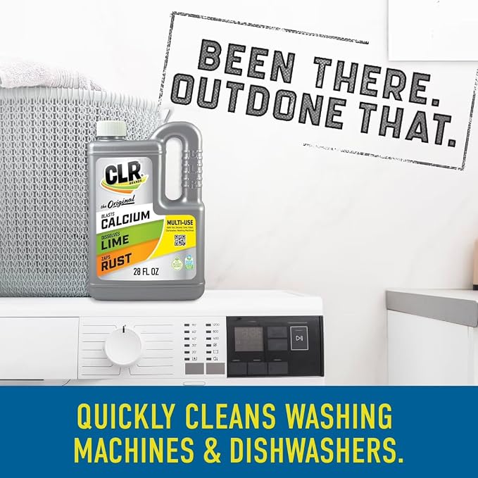 CLR Brands Lime & Rust Remover, Blasts Calcium, Dissolves Lime, Zaps Stubborn Rust Stains and Hard Water, 42 oz Jug