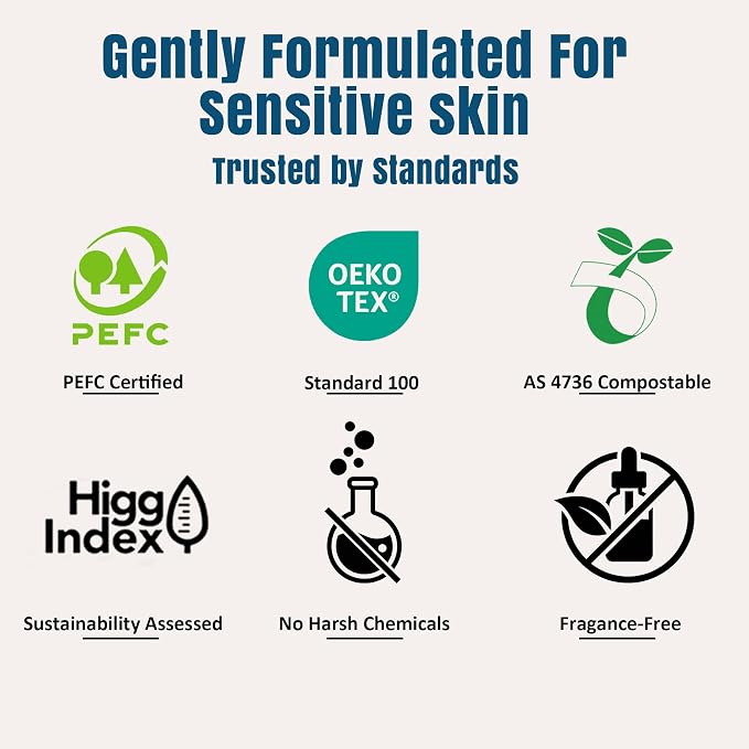 Ourmed Life Face Towels, Disposable Biodegradable Facial Towels for Sensitive Skin, Lint- free Facial Wipes for Washing Face, Skincare and Makeup Remover, Dry Wipes, 10"×7.9" Extra Large, 180 Count