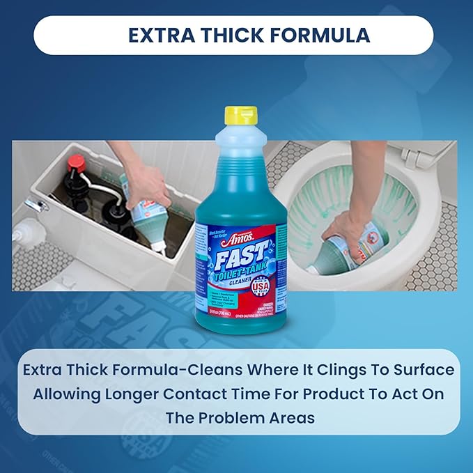 Professor Amos' Fast Toilet & Tank Cleaner 24 Applications