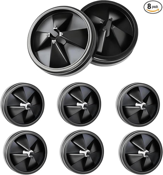 8-Pack 3-3/8in Garbage Disposal Splash Guard Compatible with InSinkErator | QCB-AM Replacement for InSinkErator Evolution & for Moen, Noise Reduction, Leakproof, Durable