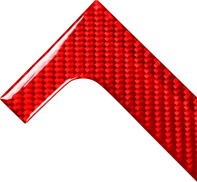 Red Real Carbon Fiber Trim for Ford Mustang Accessories | for GT Shelby 2005 2006 2007 2008 2009 Instrument Cluster Panel Central Console Kit Cover Interior Thick Overlay Decal 6PCs
