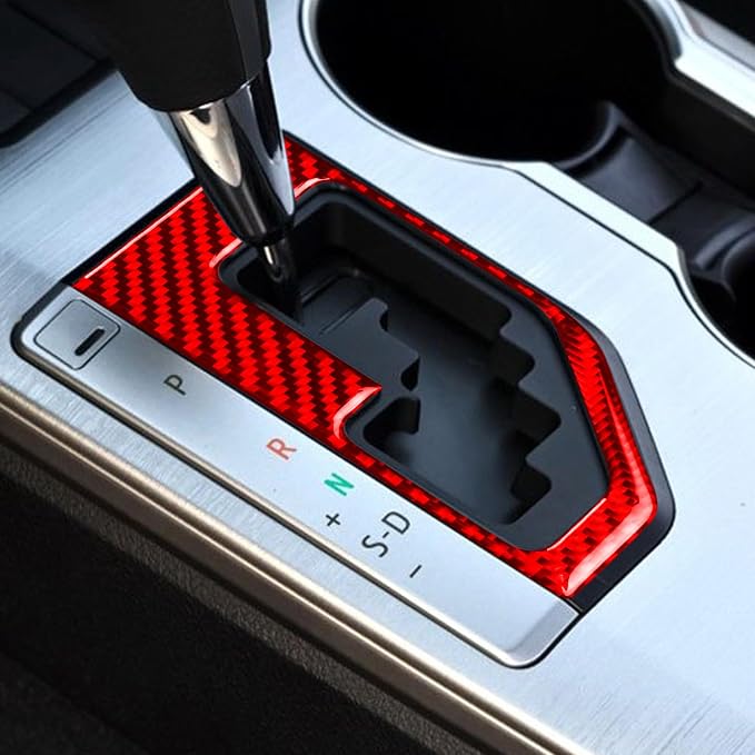 Real Carbon Fiber Trim for Toyota Camry Accessories | for 2012 2013 2014 Gear Shift Panel Interior Thick Overlay Decal